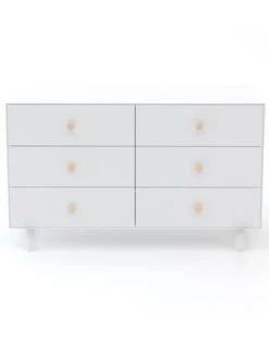 Fawn 6 Drawer Dresser In White