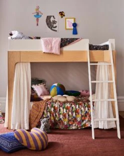 Perch Full Bunk Bed In White + Birch -LITTLE Baby Gear little oeuf perch full bunk bed in white birch 1166686483