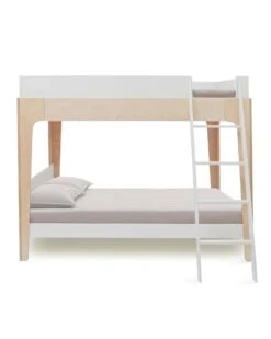 Perch Full Bunk Bed In White + Birch