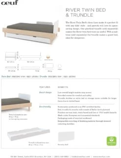 River Trundle Bed In White -LITTLE Baby Gear little oeuf river trundle bed in white 28859865432106