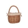 Natural Rattan Berry Basket With Lining In Gumdrop -LITTLE Baby Gear little olli ella natural rattan berry basket with lining in gumdrop 46790835503396