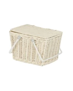 Piki Basket In Chalk -LITTLE Baby Gear little olli ella piki basket in chalk 29192585019434