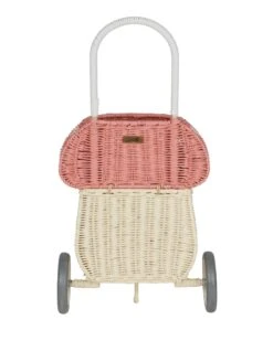 Rattan Mushroom Luggy In Musk -LITTLE Baby Gear little olli ella rattan mushroom luggy in musk 44537874710820