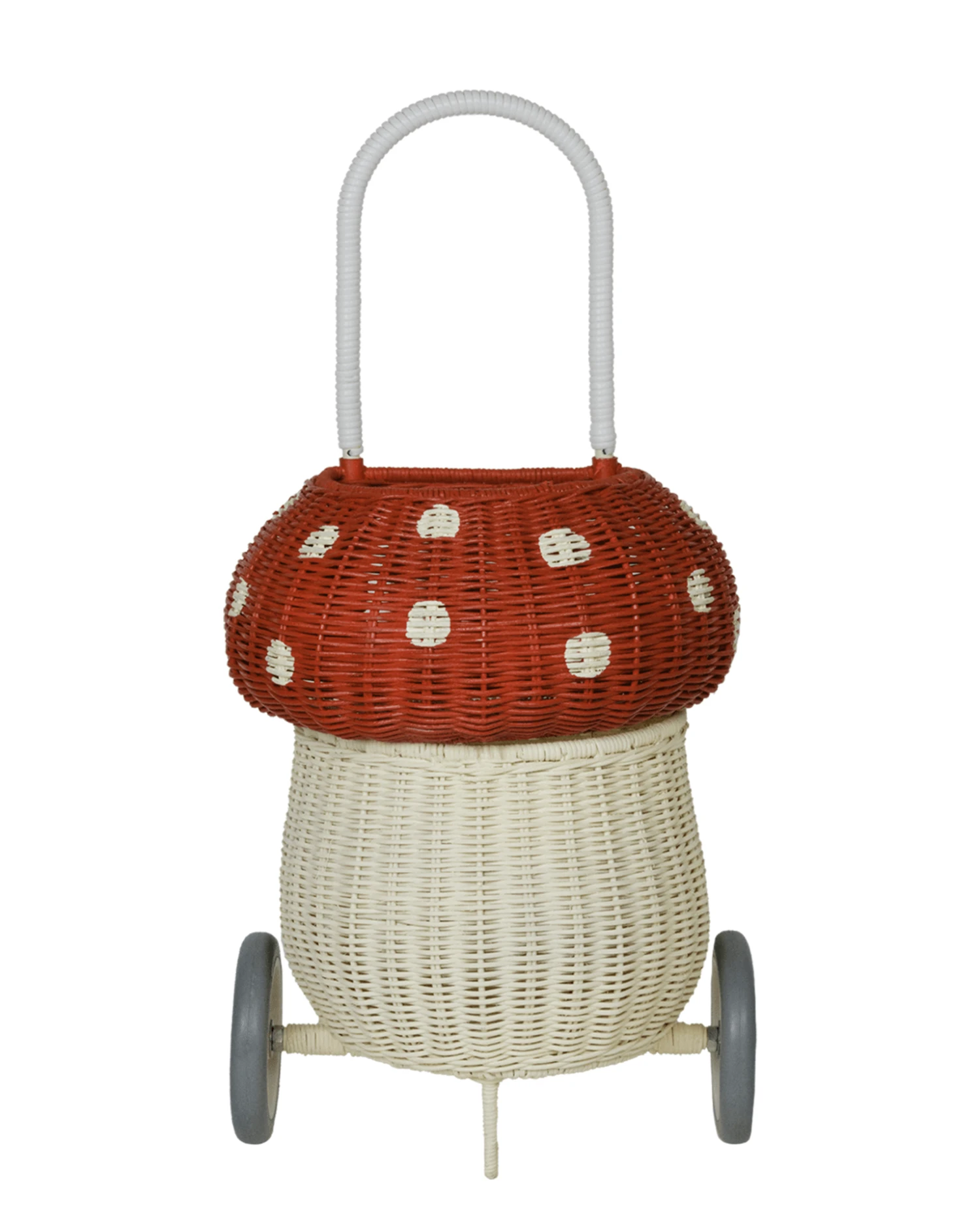 Rattan Mushroom Luggy In Red 3 Rattan Mushroom Luggy In Red