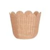 Rattan Tulip Basket In Seashell Pink