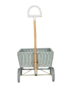 Rattan Wonder Wagon In Vintage Blue -LITTLE Baby Gear little olli ella rattan wonder wagon in vintage blue 28858850017322