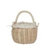 Straw Rattan Berry Basket With Lining In Pansy -LITTLE Baby Gear little olli ella straw rattan berry basket with lining in pansy 46790840484132