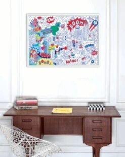 Super Hero Giant Poster + Pencil -LITTLE Baby Gear little omy super hero giant poster pencil 41818513015076