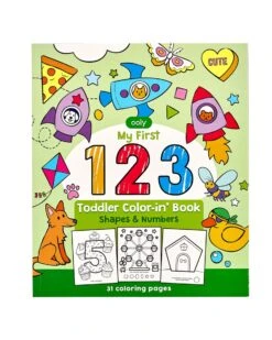 Ooly 123: Shapes & Numbers Toddler Color-in' Book