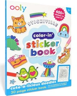 Ooly Color-in' Sticker Book: Cute-a-licious