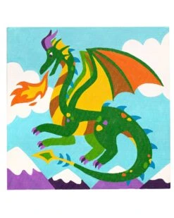 Ooly Colorific Canvas Paint By Number Kit - Fantastic Dragon -LITTLE Baby Gear little ooly colorific canvas paint by number kit fantastic dragon 28736814186538