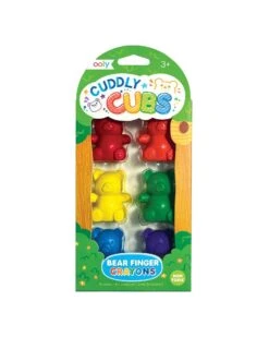 Ooly Cuddly Cubs Bear Finger Crayons - Set Of 6