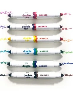 Ooly Double Up! Double-ended Markers Set Of 6 -LITTLE Baby Gear little ooly double up double ended markers set of 6 49271301669156