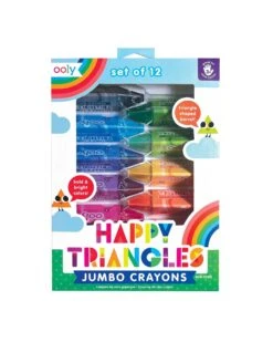Ooly Happy Triangles Jumbo Crayons - Set Of 12