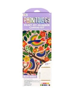 Ooly Paintology Paint By Number Canvas Kit Blue Birds