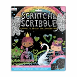 Ooly Scratch & Scribble Art Kit: Princess Garden - 10 Piece Set
