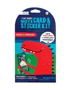 Ooly Tiny Tadas Notecard & Sticker Kit - Dinos And Dragons