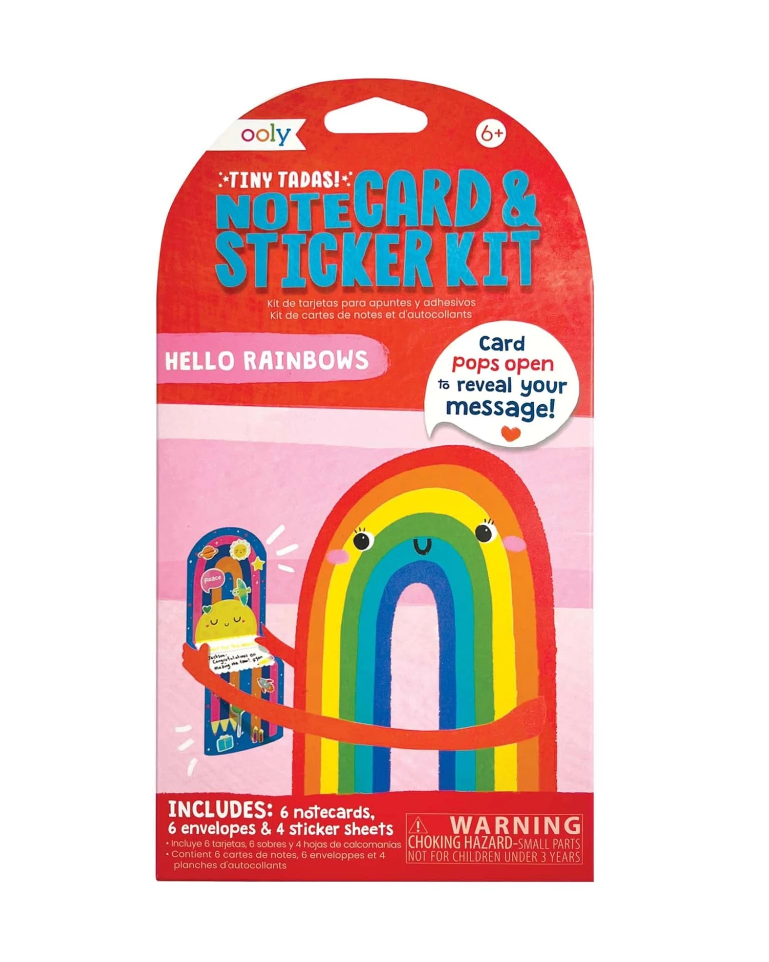 Ooly Tiny Tadas Notecard & Sticker Kit - Hello Rainbows 3 Ooly Tiny Tadas Notecard & Sticker Kit - Hello Rainbows