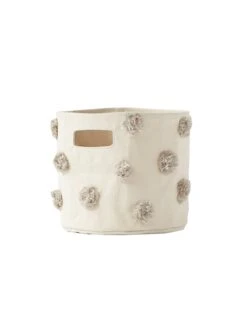 Pom Pom Mini Bin In Grey