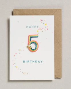 Rainbow 5 Iron On Patch Card