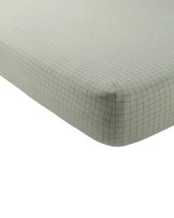 Bamboo Crib Sheet In Sage Grid