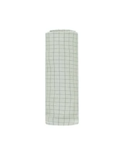 Bamboo Swaddle In Sage Grid