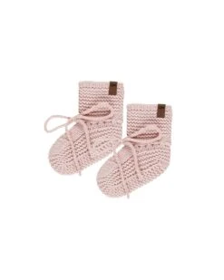 Knit Booties In Bubblegum
