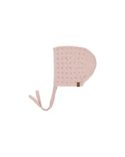 Pointelle Knit Bonnet In Bubblegum