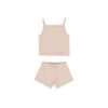 Pointelle Tank + Shortie Set In Melon -LITTLE Baby Gear little quincy mae pointelle tank shortie set in melon 1155571454