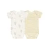 Set Of 2 Short Sleeve Bodysuits In Hot Air Balloons + Yellow Stripe -LITTLE Baby Gear little quincy mae set of 2 short sleeve bodysuits in hot air balloons yellow stripe 1155573828