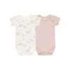 Set Of 2 Short Sleeve Bodysuits In Swans + Bubblegum -LITTLE Baby Gear little quincy mae set of 2 short sleeve bodysuits in swans bubblegum 1155573830