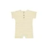 Short Sleeve One-piece In Yellow Stripe
