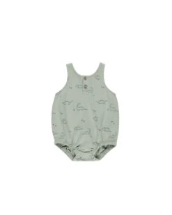 Sleeveless Bubble Romper In Dino