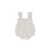 Smocked Ruffle Sleeve Romper In Sky Micro Stripe