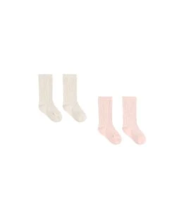 Sock Set In Ivory + Bubblegum