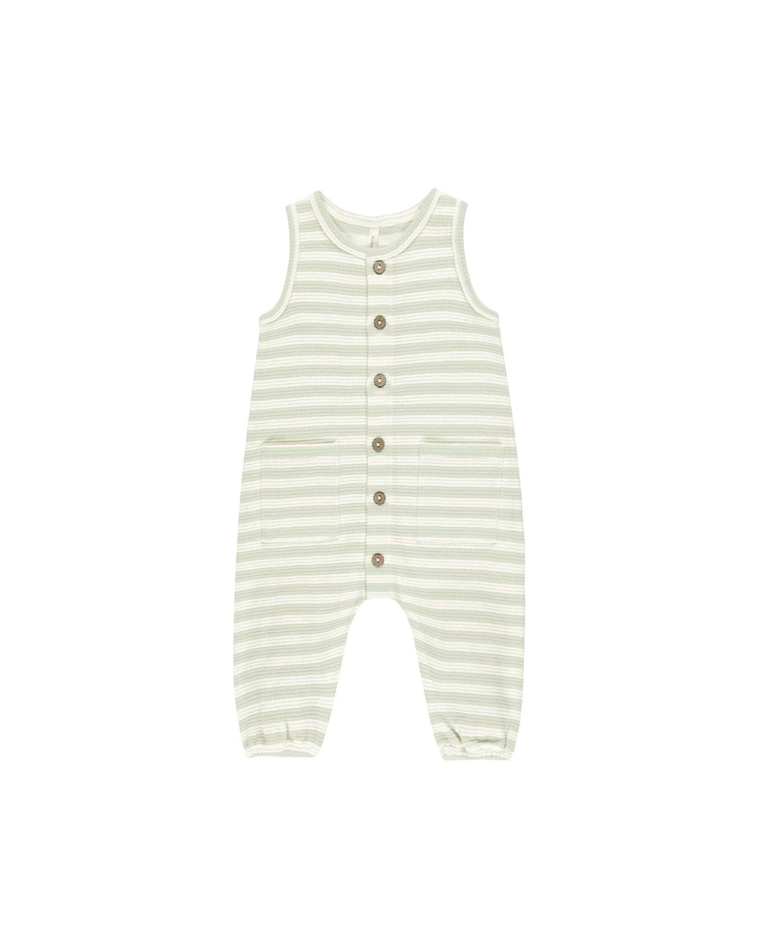 Waffle Jumpsuit In Mint Stripe 3 Waffle Jumpsuit In Mint Stripe
