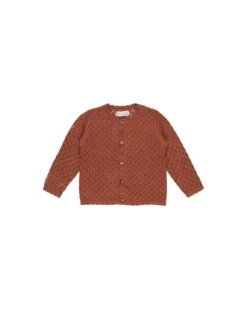 Baby Crochet Cardigan In Poppy