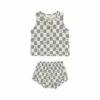 Baby Tank Set In Coastal Check -LITTLE Baby Gear little rylee cru baby tank set in coastal check 1155573343