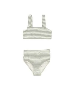 Brently Bikini In Sage Stripe