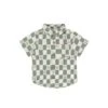Collared Short Sleeve Shirt In Coastal Check -LITTLE Baby Gear little rylee cru collared short sleeve shirt in coastal check 1155573342
