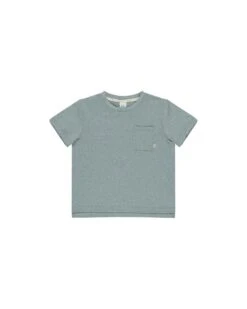 Cove Essential Pocket Tee In Heathered Ocean