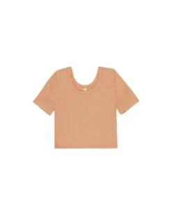 Pointelle Tee In Grapefruit