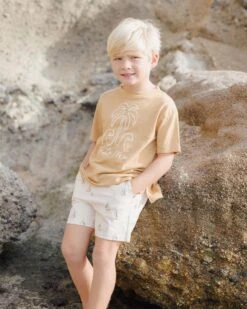 Raw Edge Tee In Sur La Mer -LITTLE Baby Gear little rylee cru raw edge tee in sur la mer 1155571421