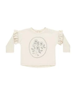 Ruffle Long Sleeve Tee In Wildflower