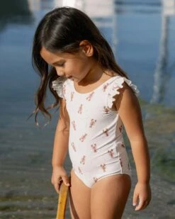 Scoop Back Onepiece In Lobsters -LITTLE Baby Gear little rylee cru scoop back onepiece in lobsters 1166415691