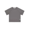 Short Sleeve Sweatshirt In Heathered Grey -LITTLE Baby Gear little rylee cru short sleeve sweatshirt in heathered grey 51066905329956