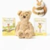 Honey Bear Kin + Bee Mini + Board Book -LITTLE Baby Gear little slumberkins honey bear kin bee mini board book 43602187780388