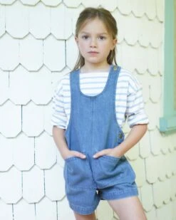 Boxy Tee In Stripe, Sky -LITTLE Baby Gear little soor ploom boxy tee in stripe sky 1155572835