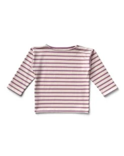 Boxy Tee In Stripe, Zinnia