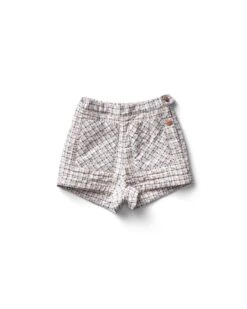 Quinn Short In Checker Rose Print, Blueberry